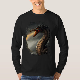 Camiseta Monstruo del Lago Ness el Dragón que Respira Fuego