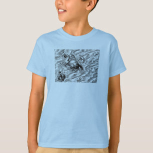 Camiseta Monstruo del mar Ártico y barco de vela