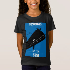 Camiseta Monstruo del mar de los niños pequeños Moby Dick