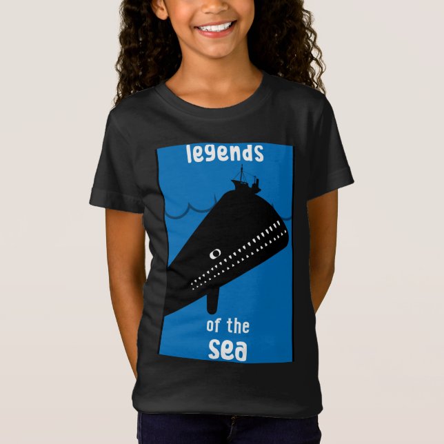 Camiseta Monstruo del mar de los niños pequeños Moby Dick (Anverso)