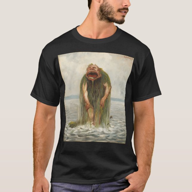 Camiseta Monstruo Del Mar Por Theodor Kittelsen (Anverso)