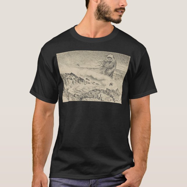 Camiseta Monstruo Del Mar Por Theodor Kittelsen (Anverso)