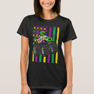 Camiseta Monstruo del Mardi Gras Camión bufanda Bandera Niñ