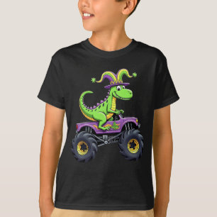 Camiseta Monstruo del Mardi Gras Camión Dinosaurio t rex
