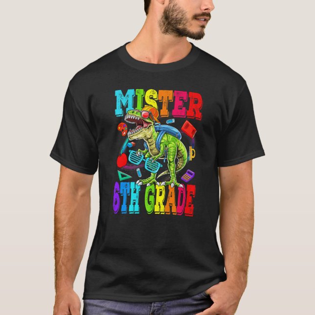 Camiseta Monstruo del monstruo del niño de 6º grado del señ (Anverso)