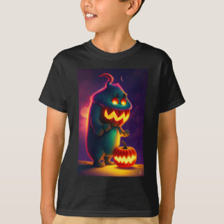 Camiseta monstruo del niño de halloween de firehai