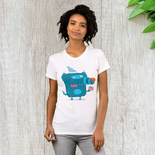 Camiseta Monstruo del Personalizado azul con Fiesta Gorra
