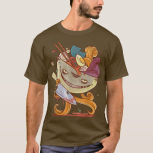 Camiseta Monstruo del Ramen Bowl de época Kaiju con fideos