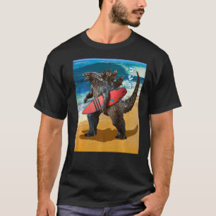 Camiseta Monstruo del surf Japonés Kanji Retro