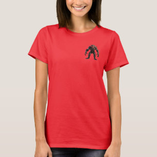 Camiseta Monstruo Demonio Oscuro con Ojos Rojos Brillantes