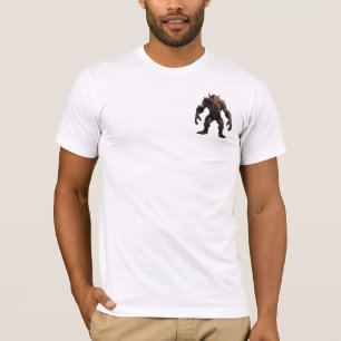 Camiseta Monstruo Demonio Oscuro con Ojos Rojos Brillantes