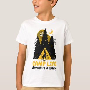 Camiseta Monstruo Divertido de Camping – Aventura de Vida e