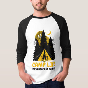 Camiseta Monstruo Divertido de Camping – Aventura de Vida e