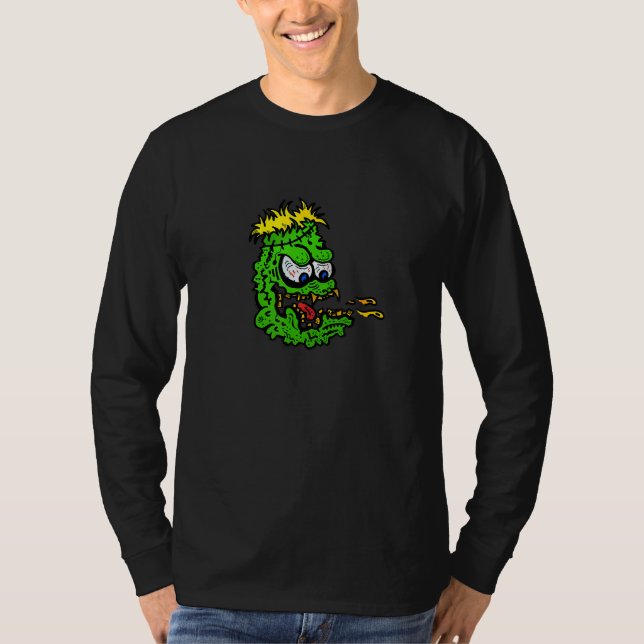 Camiseta Monstruo divertido que vomita - monstruo vomitando (Anverso)