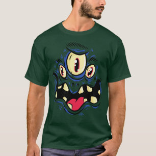 Camiseta Monstruo espeluznante con tres ojos