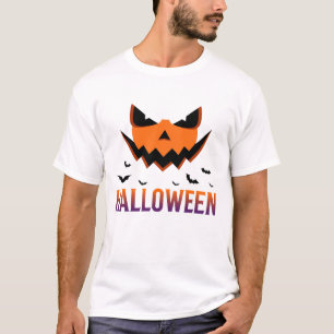 Camiseta Monstruo espeluznante moderno frente a murciélagos