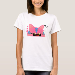 Camiseta Monstruo felino rosado