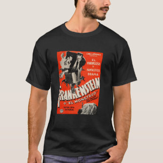 Camiseta Monstruo Frankenstein Halloween Poster Horr españo