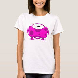 Camiseta Monstruo fucsia lindo del dibujo animado