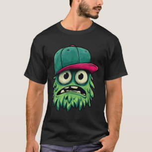 Camiseta Monstruo Genial con Gorra para Amantes de Snapback