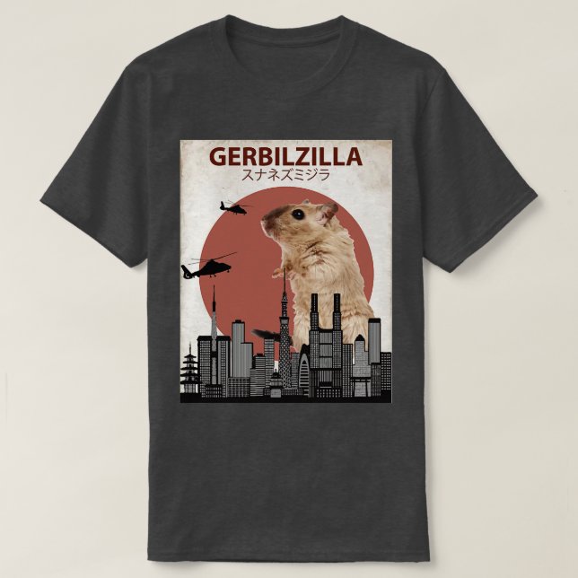 Camiseta Monstruo Gerbilzilla Giant Gerbil (Diseño del anverso)