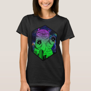 Camiseta Monstruo gigante Catzilla ataca el horizonte del g
