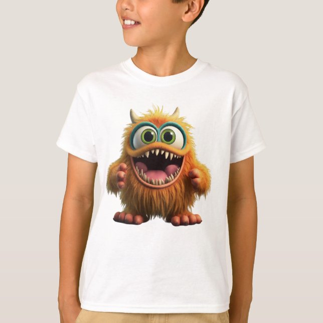Camiseta monstruo gracioso para niños (Anverso)