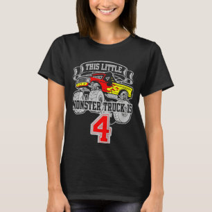Camiseta Monstruo infantil 4to cumpleaños este pequeño mes