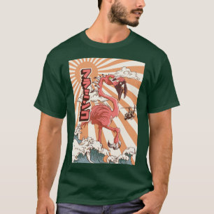 Camiseta Monstruo japonés Kaiju Flamingo