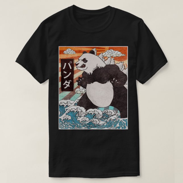 Camiseta Monstruo japonés Kaiju Panda (Diseño del anverso)