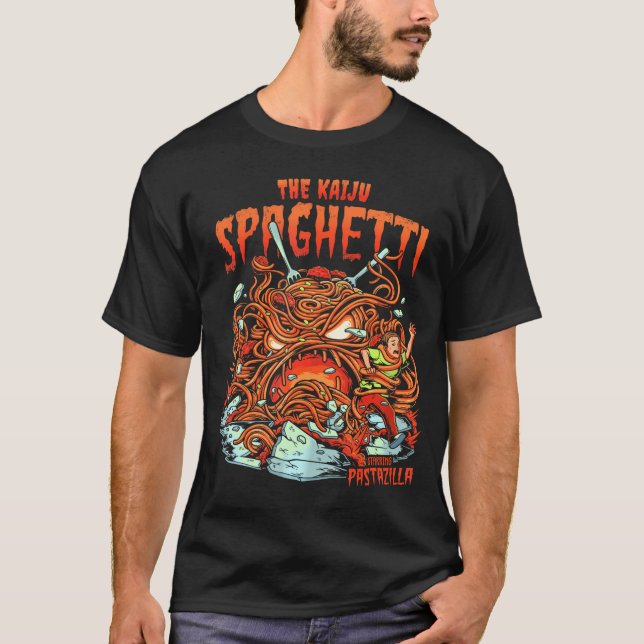 Camiseta Monstruo japonés Kaiju Spaghetti Anime B Movie Foo (Anverso)