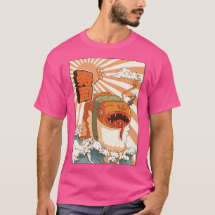 Camiseta Monstruo japonés Kaiju Sushi Regalo1
