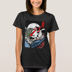 Camiseta Monstruo japonés Kaiju vs Ojo de gato láser Gran O