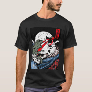 Camiseta Monstruo japonés Kaiju vs Ojo de gato láser Gran O