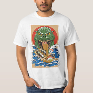 Camiseta Monstruo japonés Sushi Lover