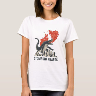 Camiseta Monstruo Kaiju de Corazones Pisoteando