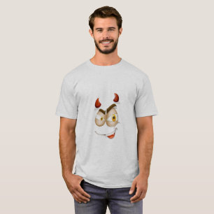 Camiseta Monstruo Lindo con Cuernos y Corazón Gráfico para