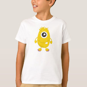 Camiseta Monstruo lindo, monstruo amarillo, monstruo gracio