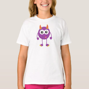 Camiseta Monstruo lindo, monstruo morado, monstruo gracioso