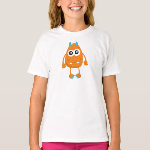 Camiseta Monstruo lindo, monstruo Naranja, monstruo gracios