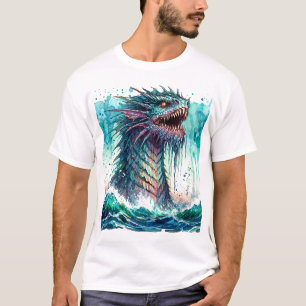 Camiseta Monstruo Marino Elevándose Horror Oceánico