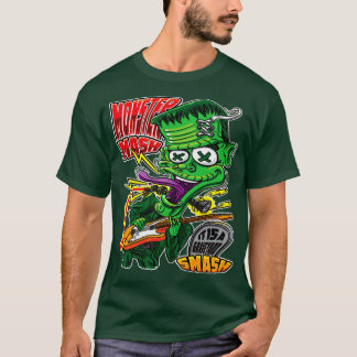 Camiseta monstruo-mash-frankenstein-on-guitarra, banda, fra