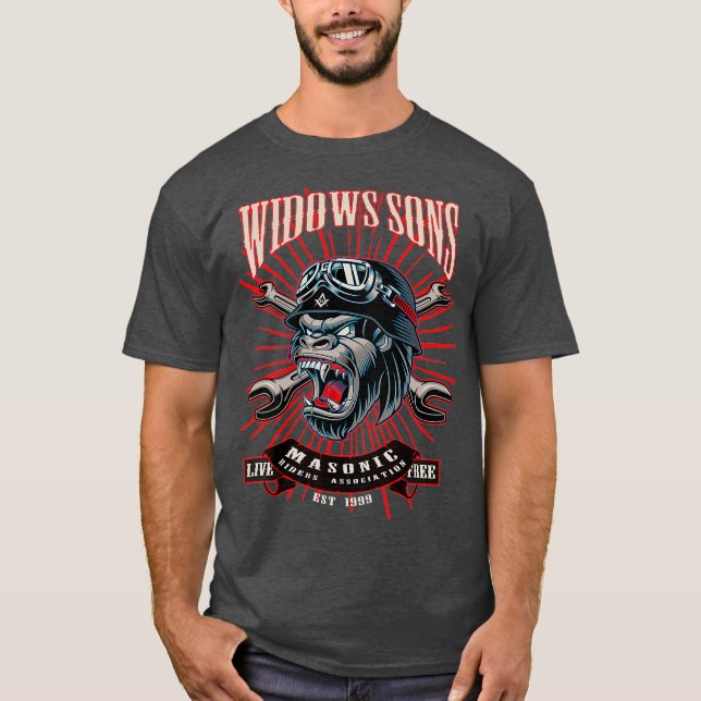 Camiseta Monstruo masónico Viuda Hijos WSMRA (Anverso)