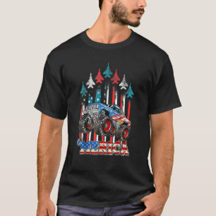 Camiseta Monstruo Merica Camión Bandera Americana 4 de Juli