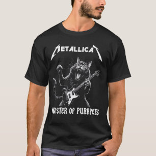 Camiseta Monstruo Metallicat De Purpets - Gato Gracioso