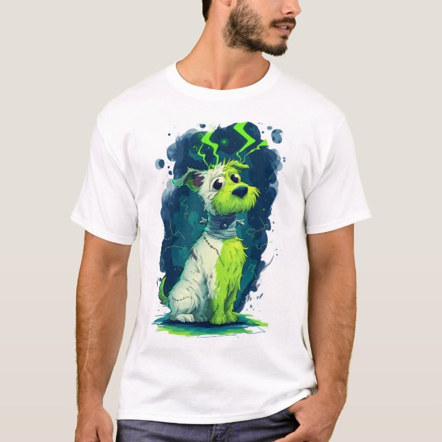 Camiseta Monstruo Mut � Perro Lindo de Halloween (Anverso)