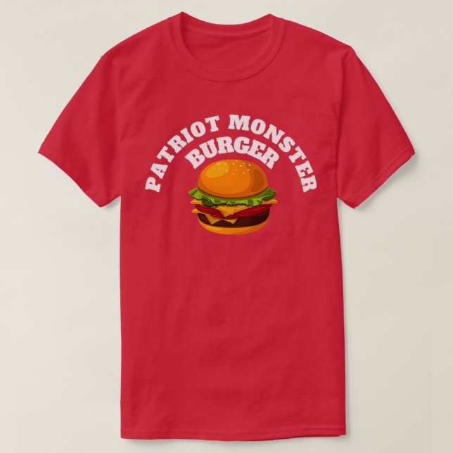 Camiseta Monstruo Patriótico Burger 4 (Diseño del anverso)