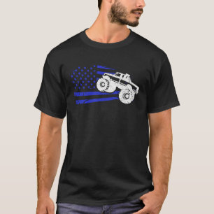 Camiseta Monstruo Patriótico Conductor de Camión Rider Amer
