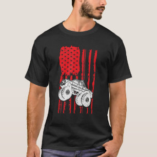 Camiseta Monstruo Patriótico Conductor de Camiones Rider Lo