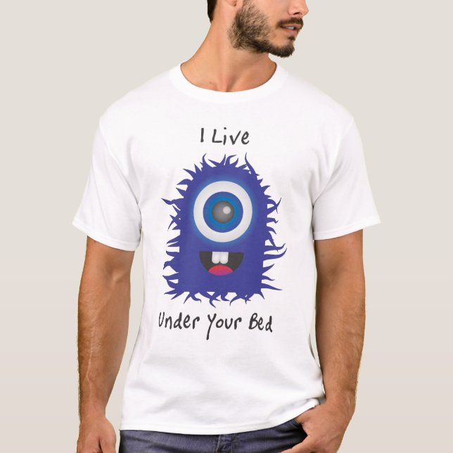 Camiseta Monstruo peludo azul (Anverso)